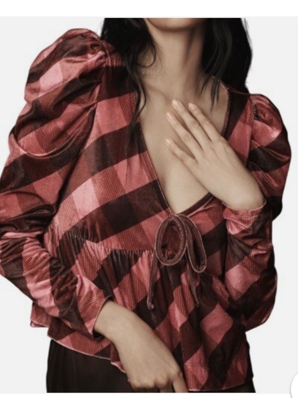 NWT Maeve by Anthropologie Velvet Babydoll Top - Size Large